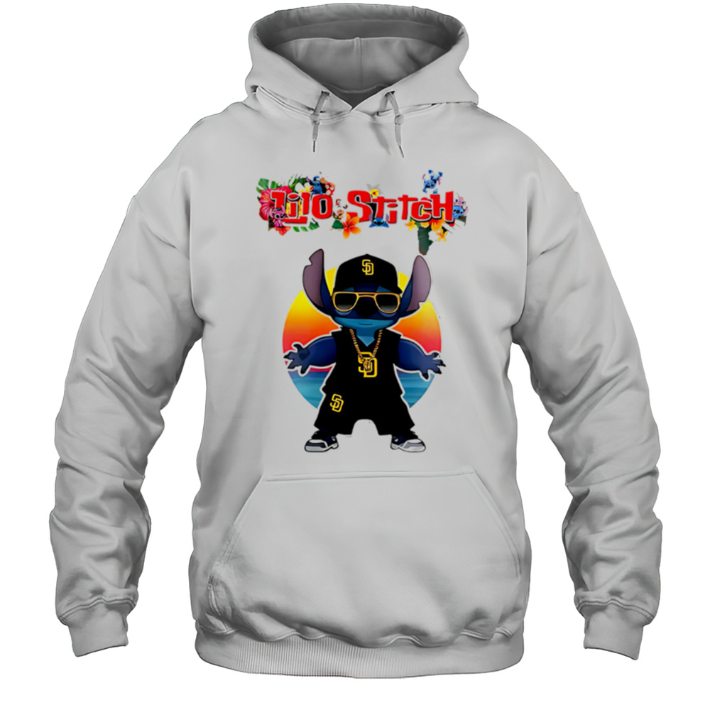 San Diego Padres X Lilo And Stitch Baseball Shirt Unisex Hoodie