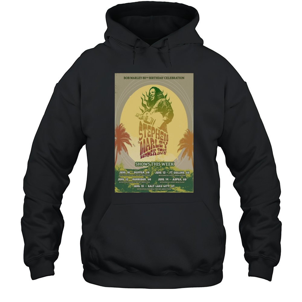 Stephen Marley Summer 2025 Concert Poster T-Shirt Unisex Hoodie