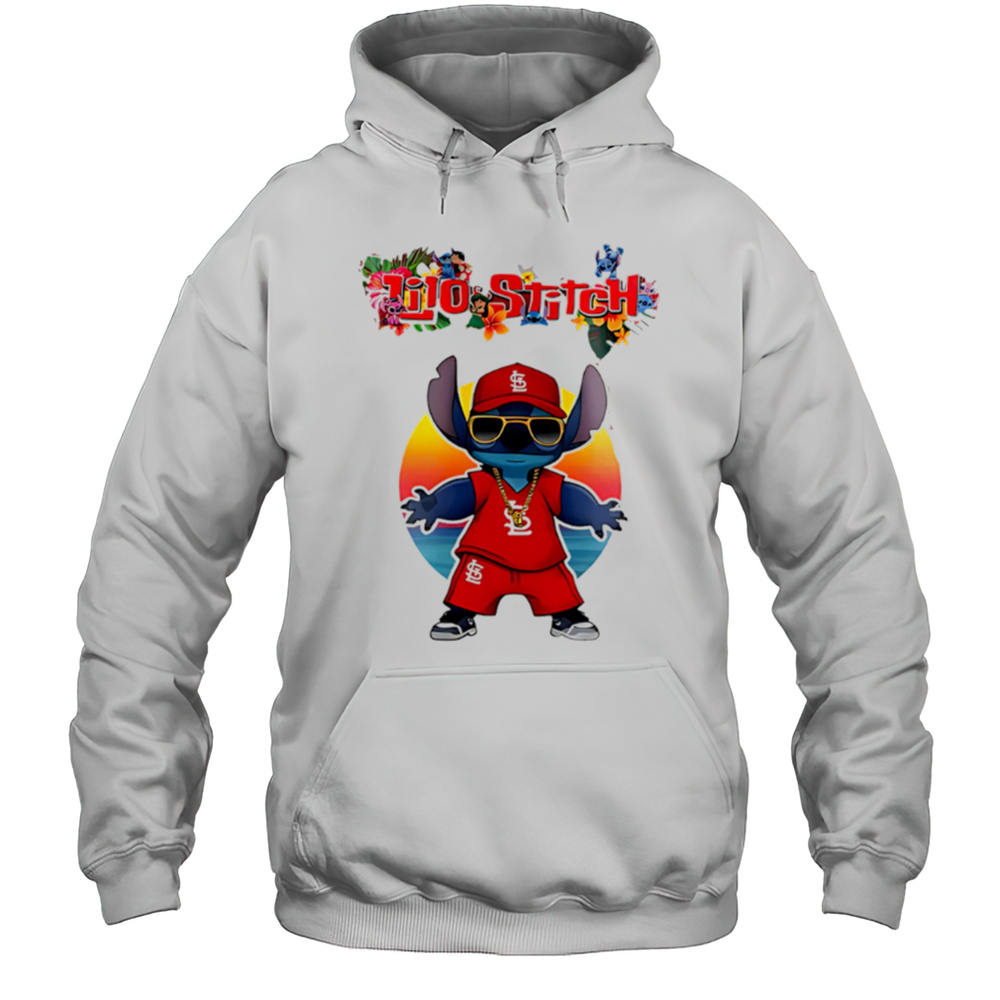 St.Louis Cardinals X Lilo And Stitch Baseball Shirt Unisex Hoodie