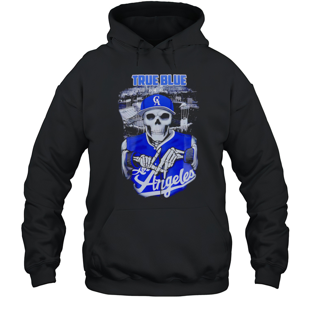 True Blue Skeleton Los Angeles Dodgers Baseball Shirt Unisex Hoodie