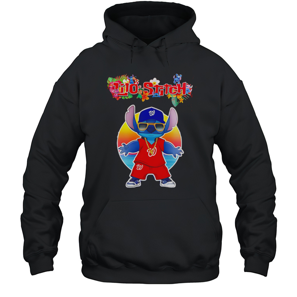 Washington Nationals X Lilo And Stitch Baseball Shirt Unisex Hoodie
