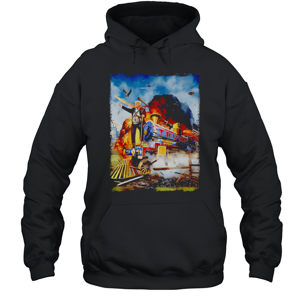 All Aboard The Trump Train Graphic Art Shirt Unisex Hoodie