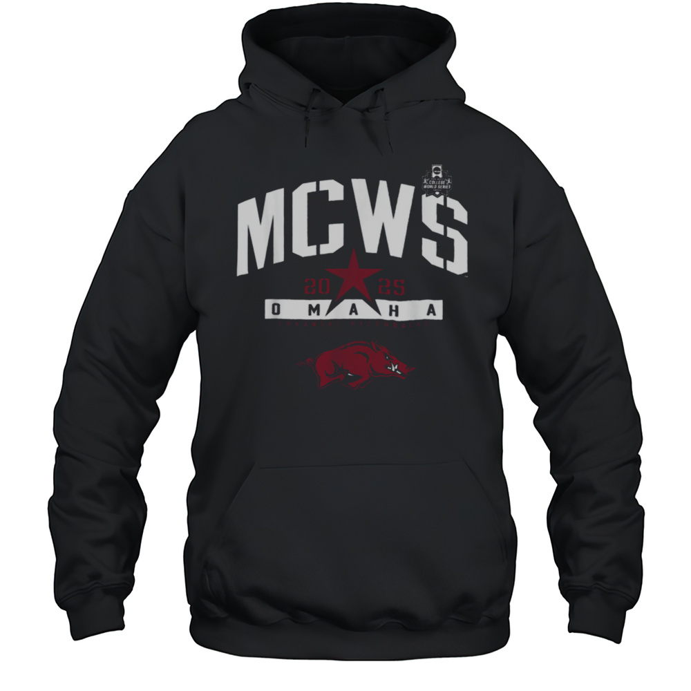 Arkansas Razorbacks College World Series 2025 MCWS Baseball T Shirt Unisex Hoodie