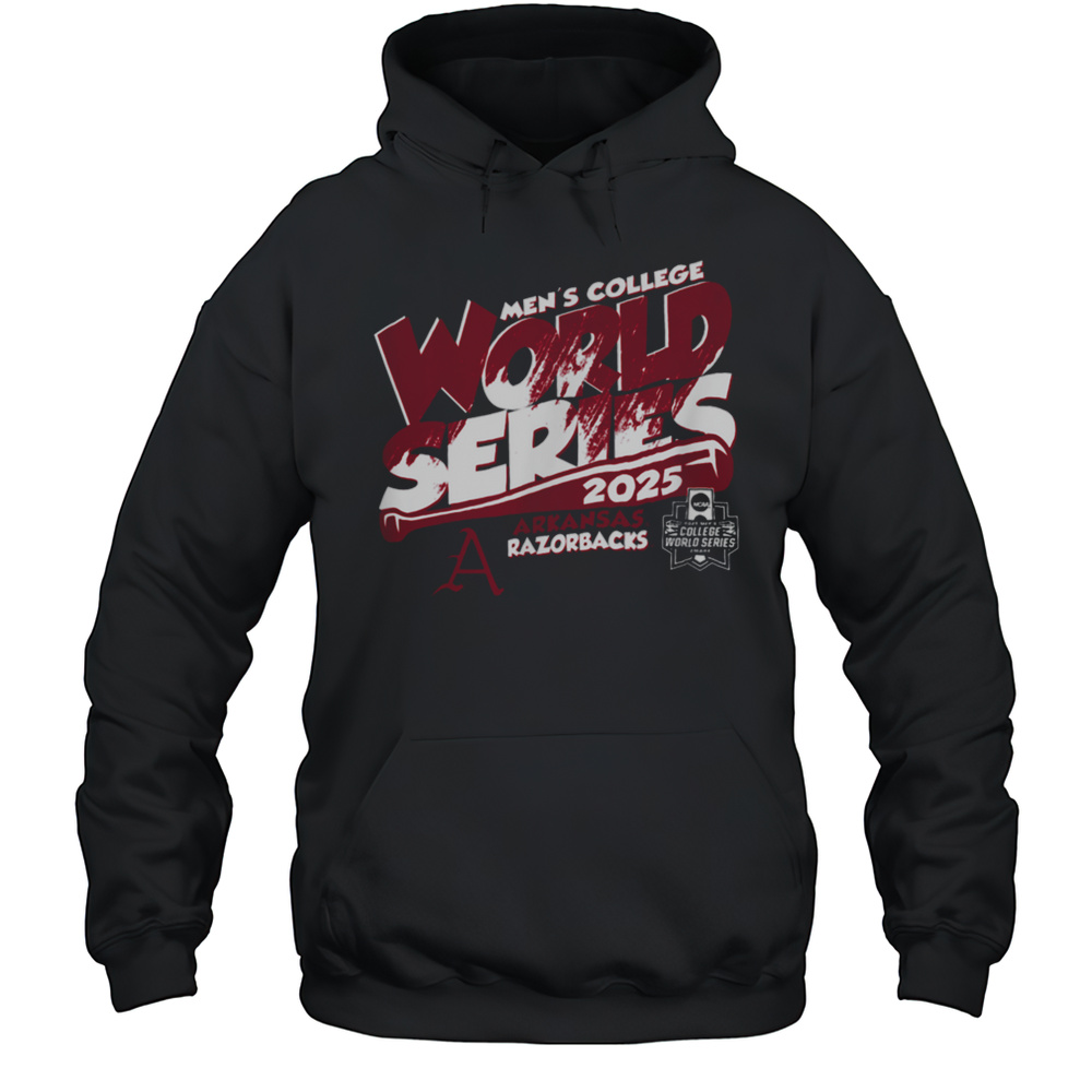 Arkansas Razorbacks MCWS 2025 Baseball Boom Black T Shirt Unisex Hoodie