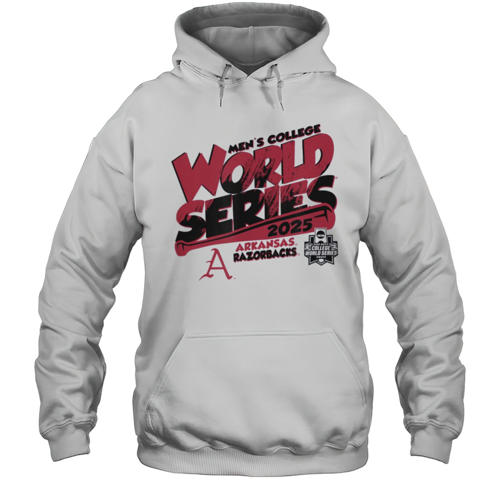 Arkansas Razorbacks MCWS 2025 Baseball Boom White T Shirt Unisex Hoodie