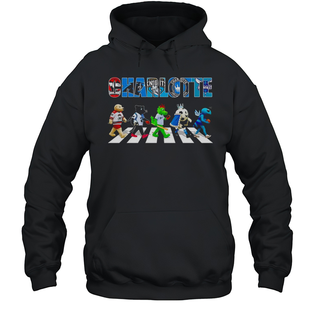 Charlotte Sports Mascot Abbey Road Cross Road Shirt Unisex Hoodie