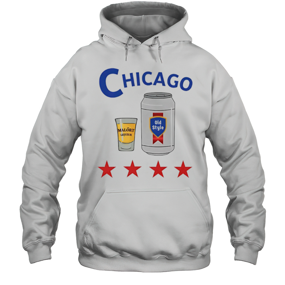 Chicago Malort And Old Style Beer Shirt Unisex Hoodie