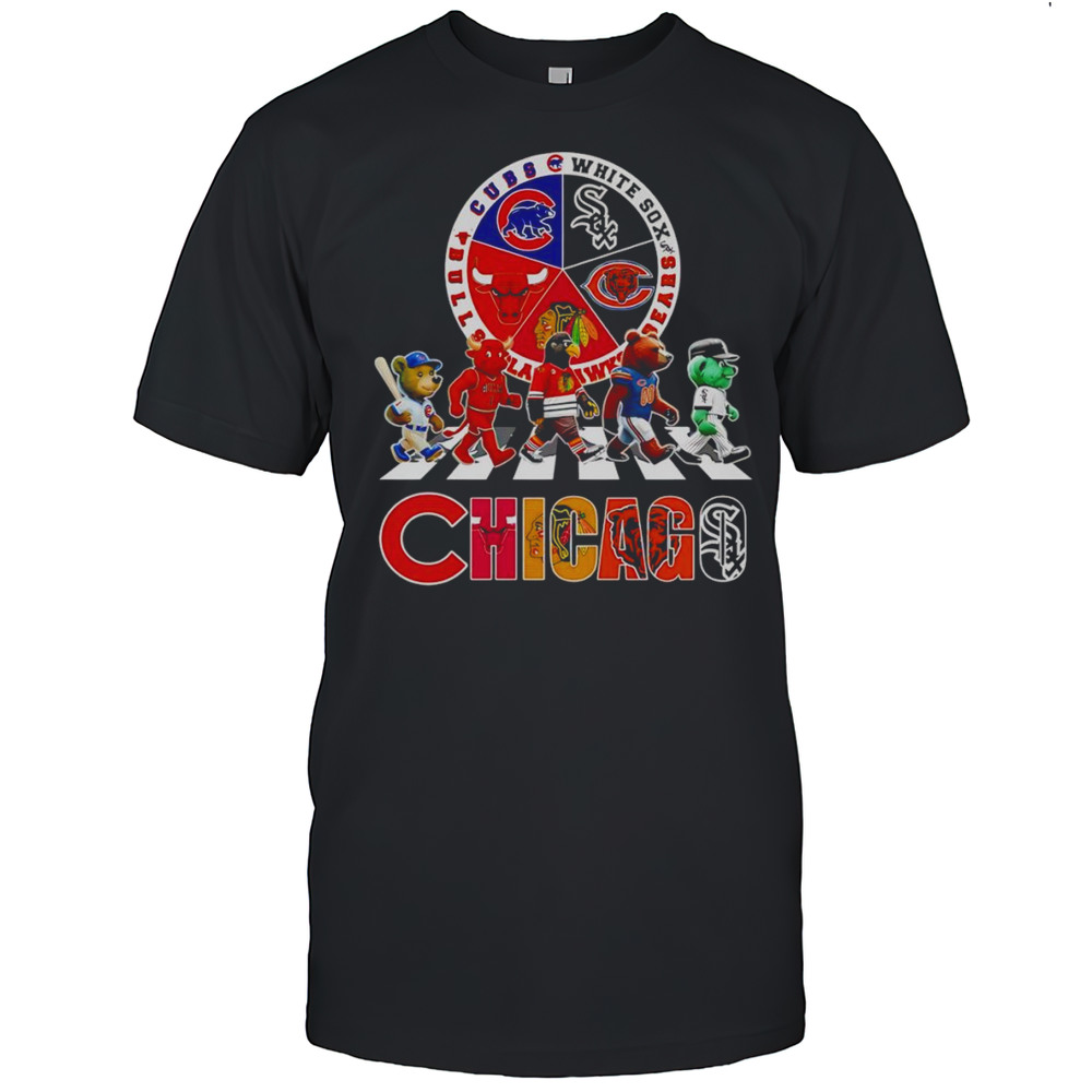 Chicago Sports Mascot Abbey Road Logo Shirt