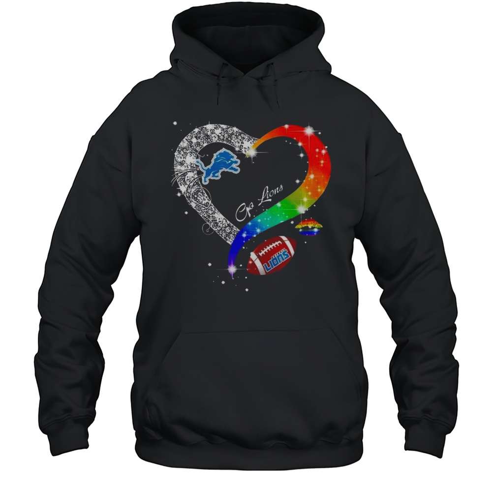 Detroit Lions 2025 LGBT Pride Day Go Lions Vintage Shirt Unisex Hoodie