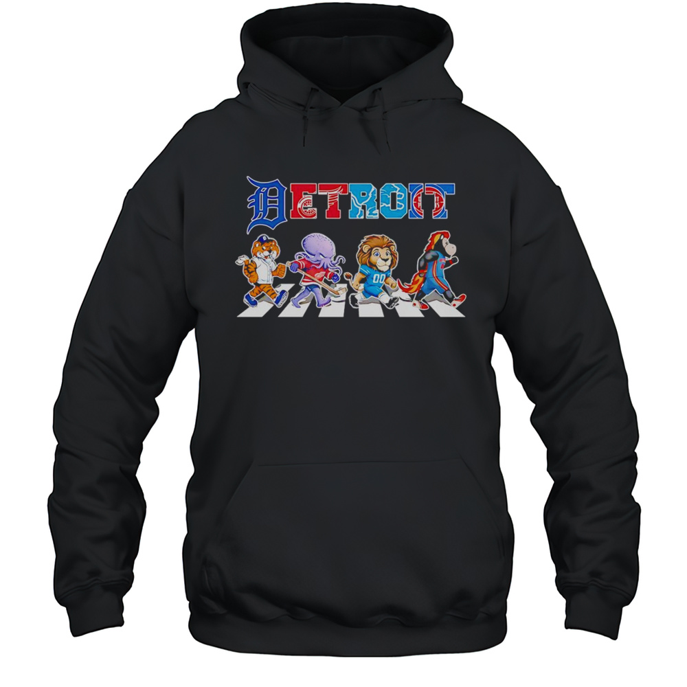 Detroit Sports Mascot Chibi Cross Road Shirt Unisex Hoodie
