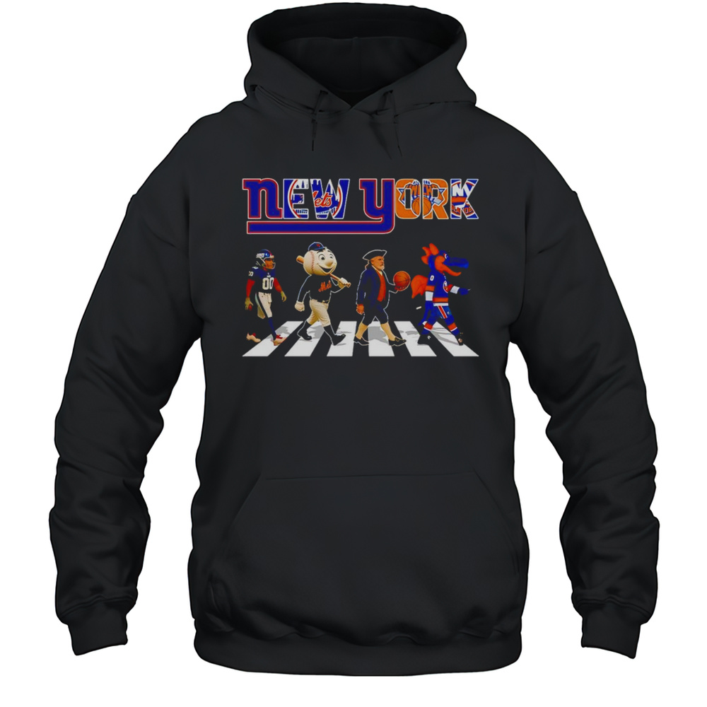Giants Mets Knicks Islanders Sports Mascot Cross Road Shirt Unisex Hoodie