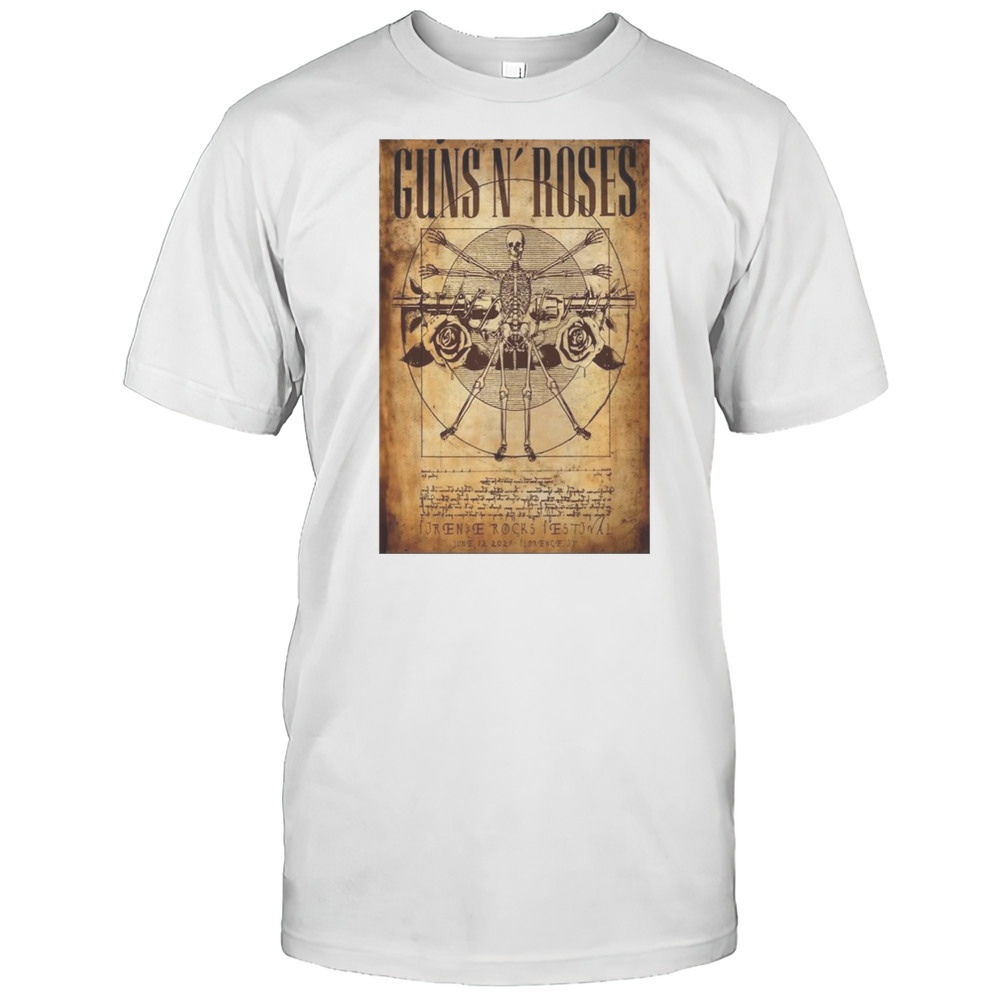Guns N Roses Firenze Rocks Festival June 12 2025 Tour Shirt