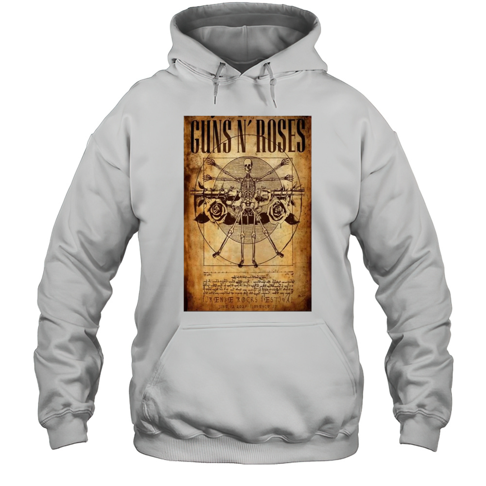 Guns N Roses Firenze Rocks Festival June 12 2025 Tour Shirt Unisex Hoodie