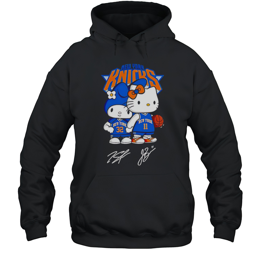 Hello Kitty Knicks Brunson And Towns Signature Shirt Unisex Hoodie