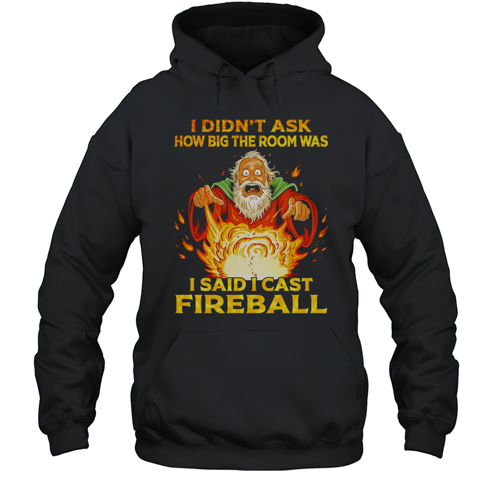 I Didnt Ask How Big The Room Was I Said I Cast Fireball Shirt Unisex Hoodie