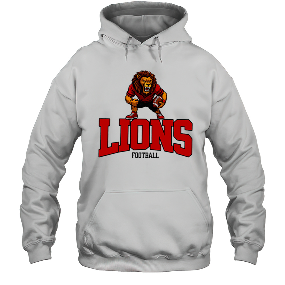 Lions Football Mascot Classic Shirt Unisex Hoodie