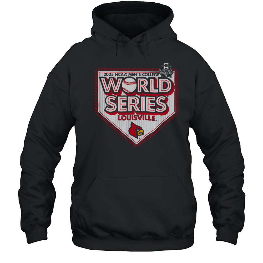 Louisville Cardinals MCWS 2025 College World Series Gray T Shirt Unisex Hoodie