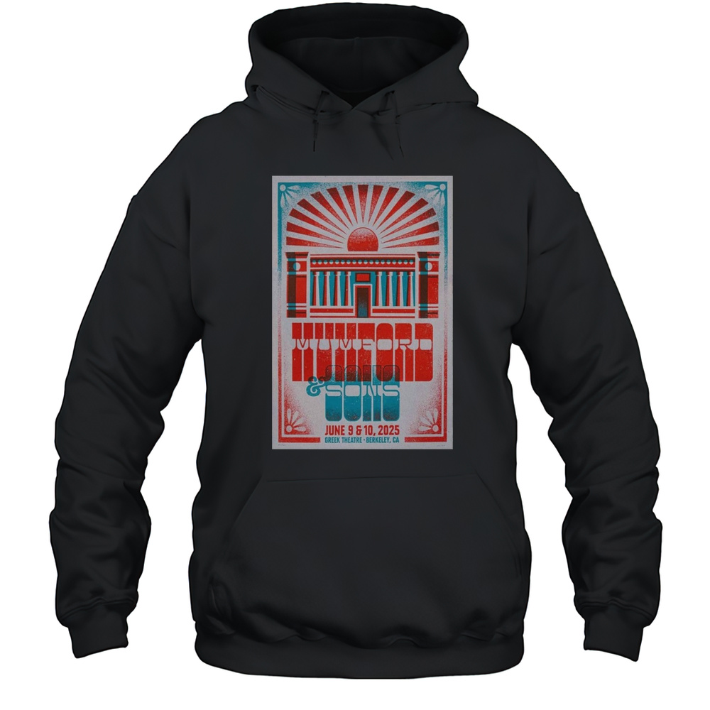 Mumford  Sons 2025 Greek Theatre Poster T-Shirt Unisex Hoodie