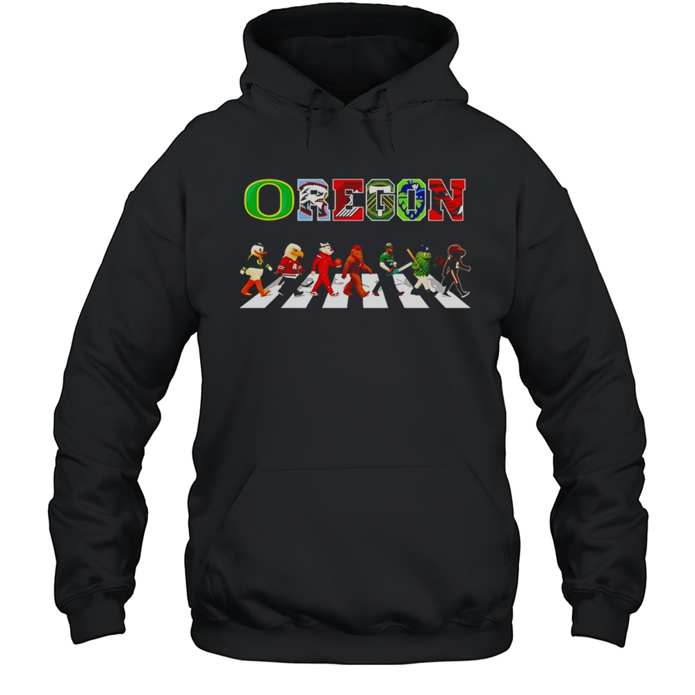 Oregon Sports Mascot Abbey Road Cross Road Shirt Unisex Hoodie