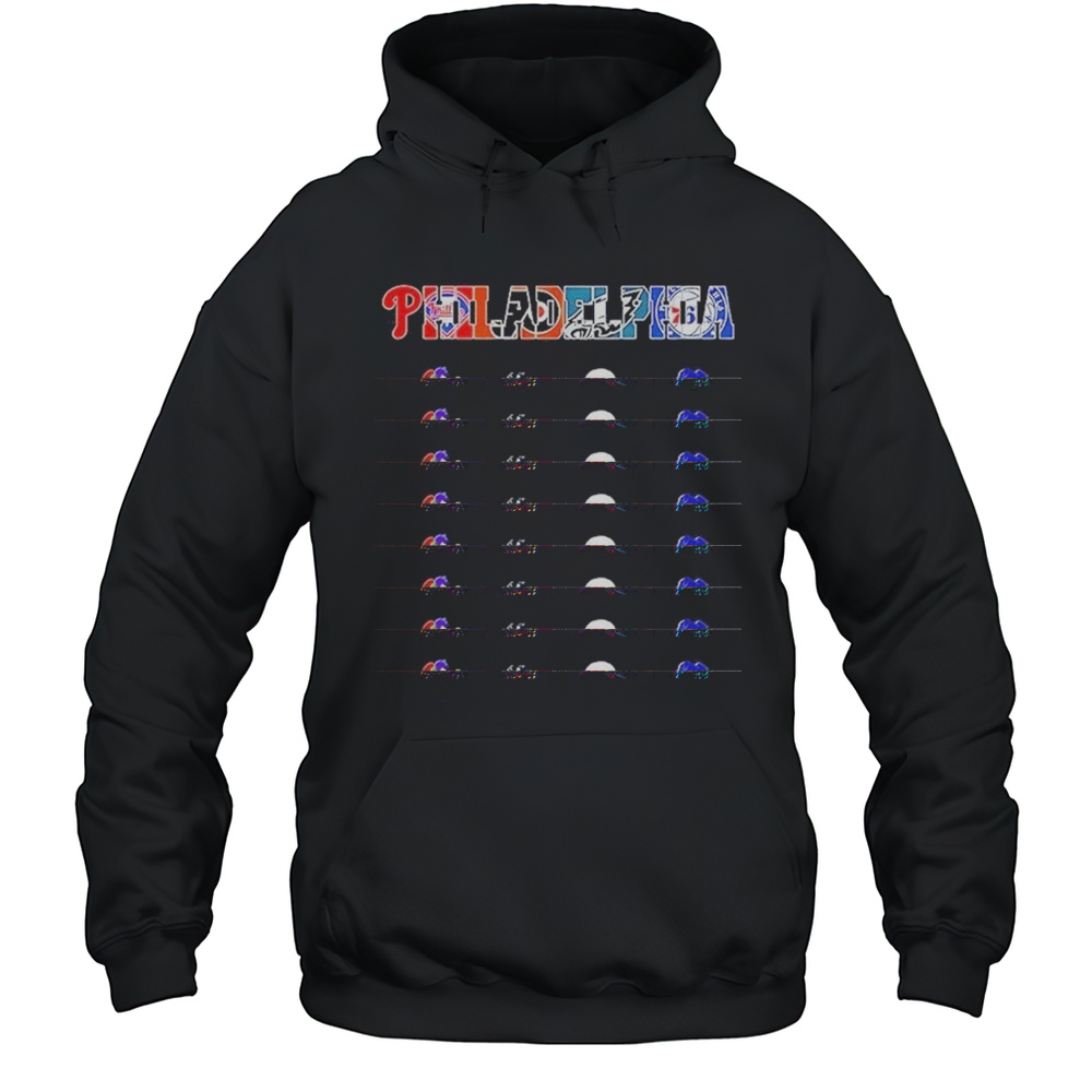 Philadelphia Sports Team Logo Mascot Abbey Road 2025 Shirt Unisex Hoodie