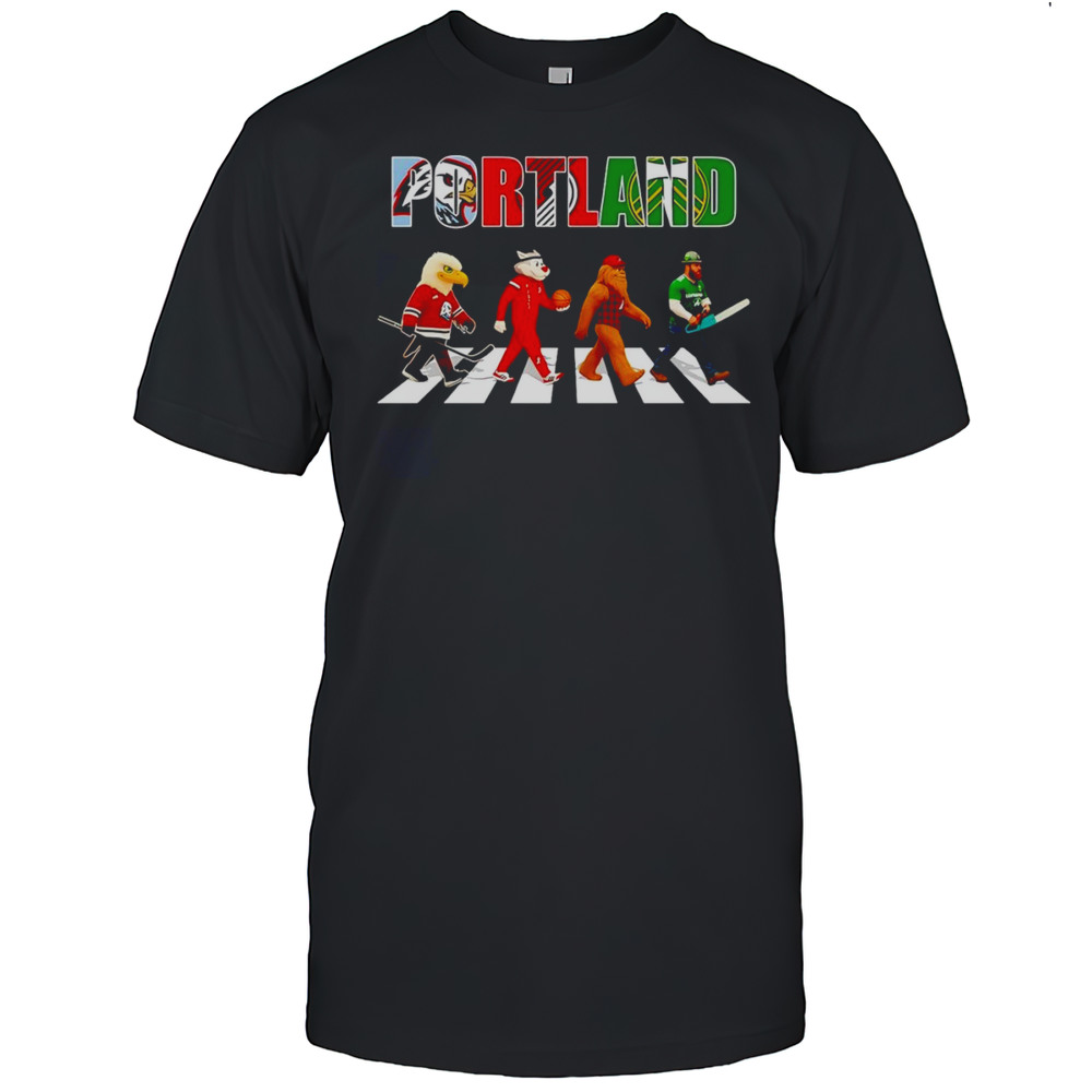Portland Sports Mascot Abbey Road Cross Road Shirt