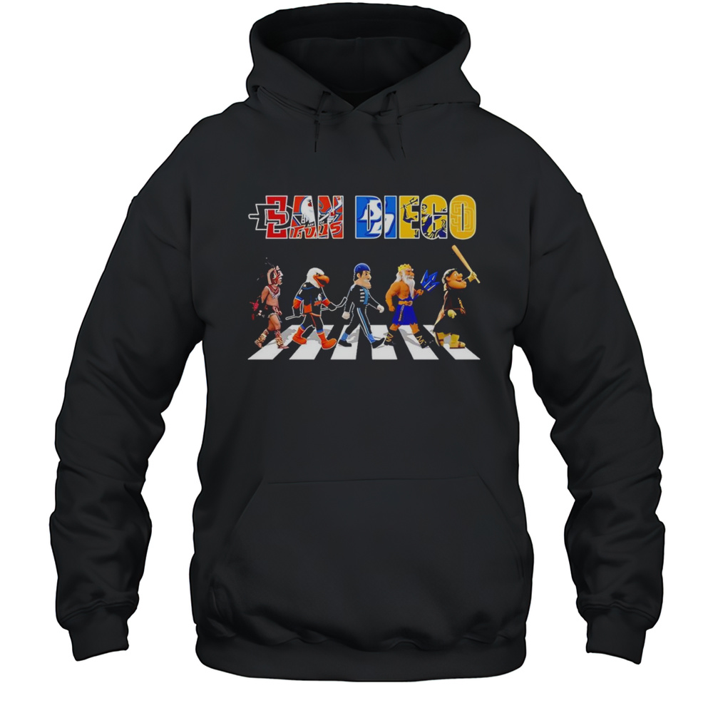 San Diego Sports Mascot Abbey Road Cross Road Shirt Unisex Hoodie