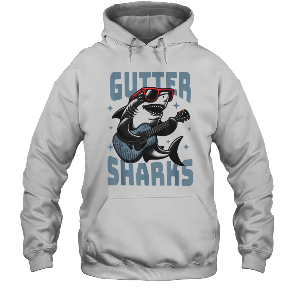 Shark Playing Guitar With Sunglasses T Shirt Unisex Hoodie