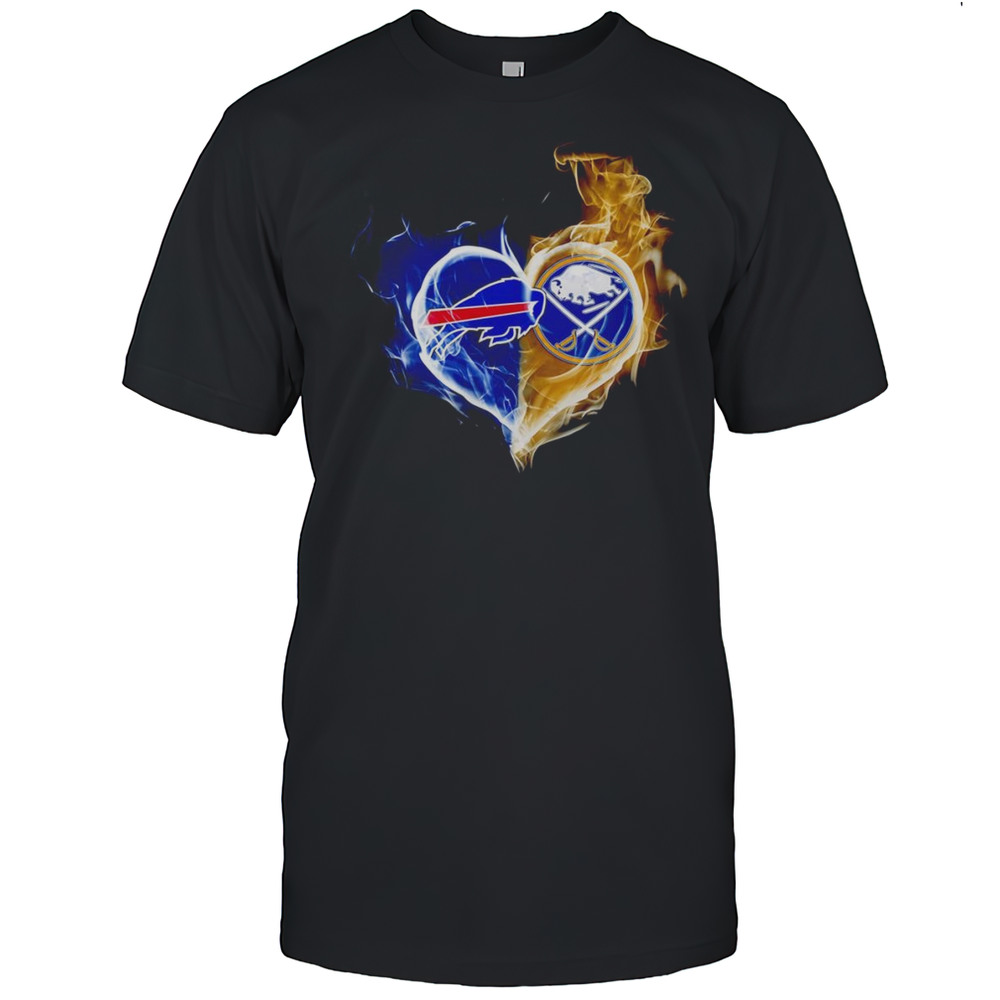 Smoke Heart Buffalo Bills And Buffalo Sabres Shirt