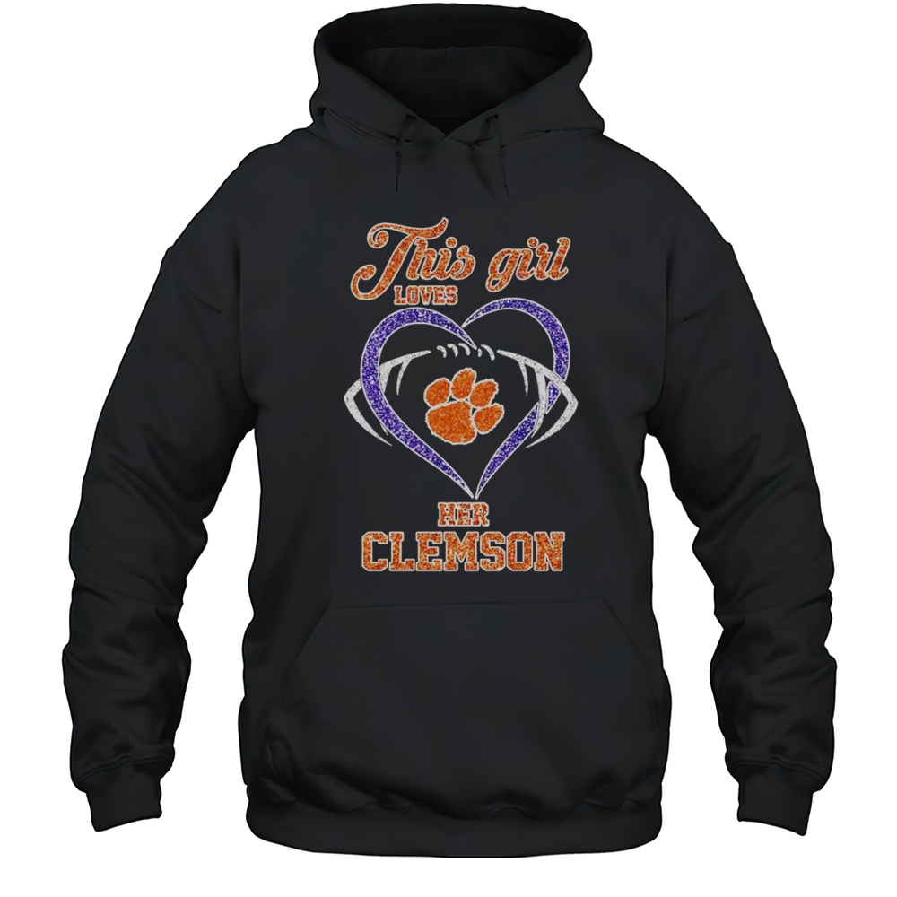 This Girl Loves Her Clemson Tigers Diamond Shirt Unisex Hoodie