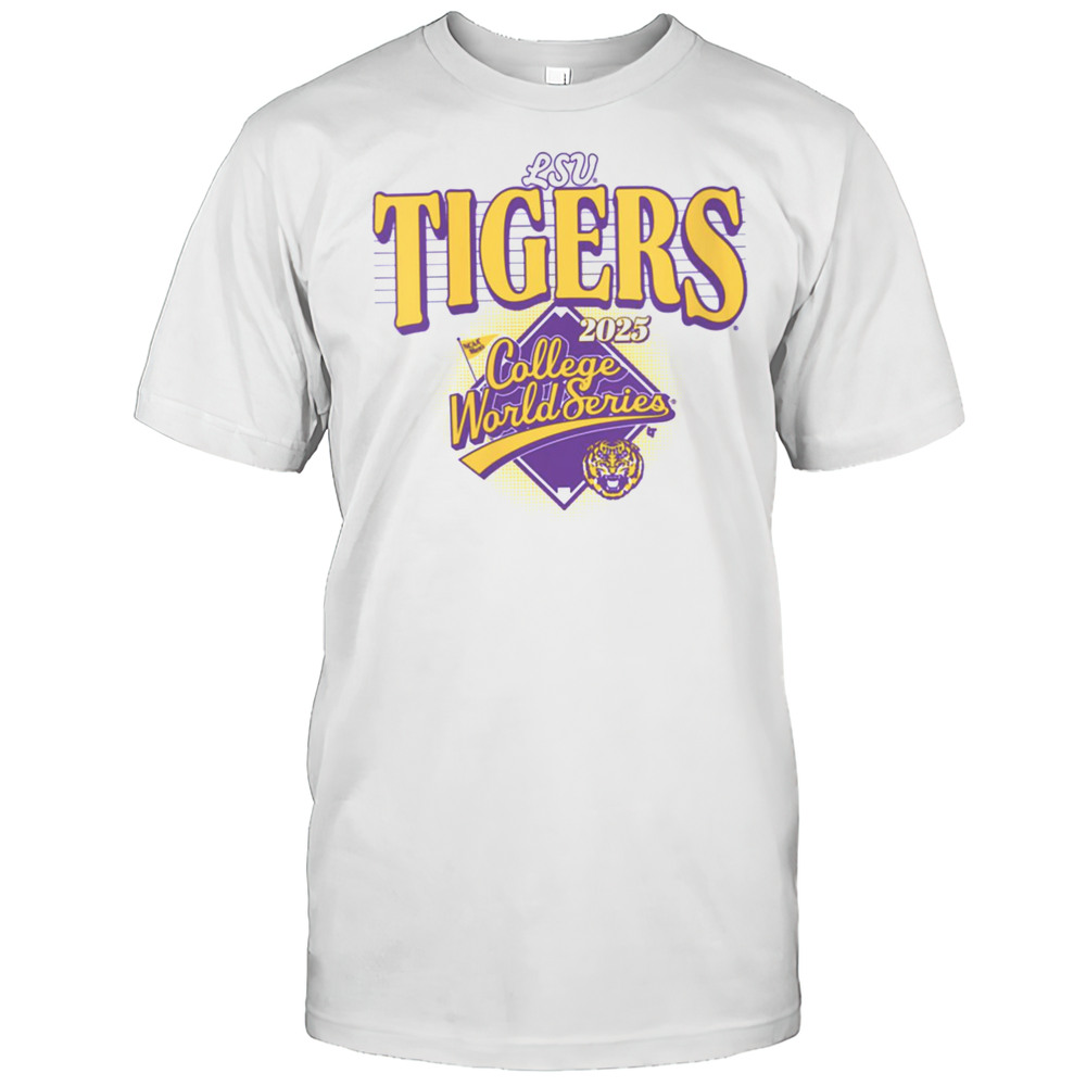 Womens LSU Tigers 2025 College World Series NCAA Baseball V Neck T Shirt