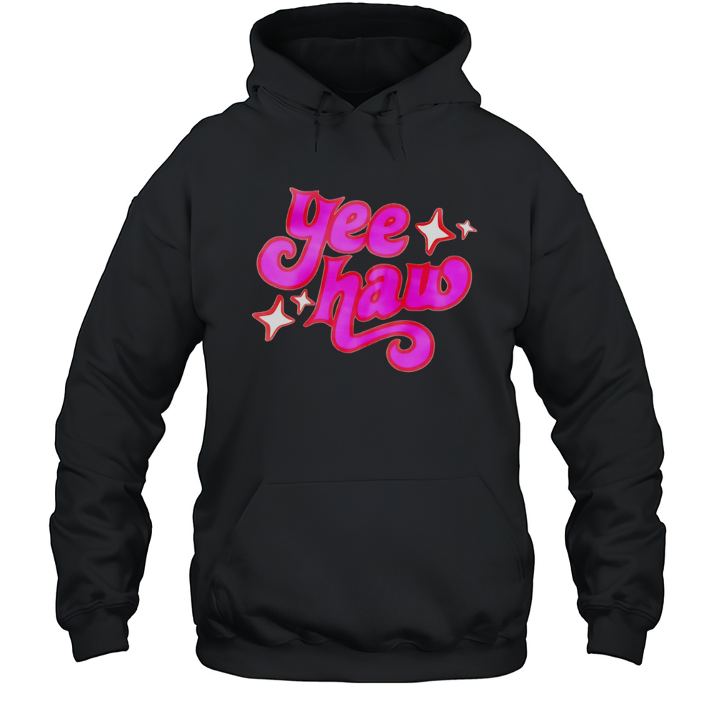 Yee Haw Style Pink Letter Shirt Unisex Hoodie