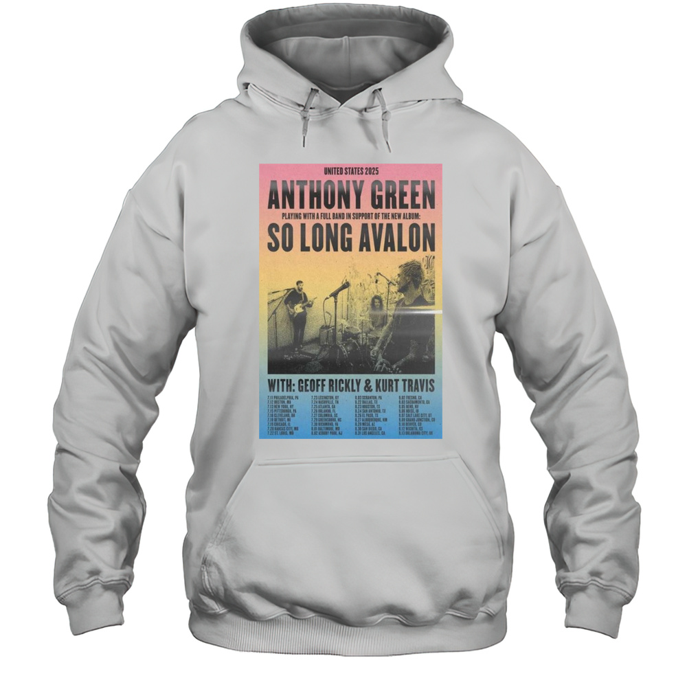 Anthony Green  So Long Avalon Tour July 2025 Shirt Unisex Hoodie