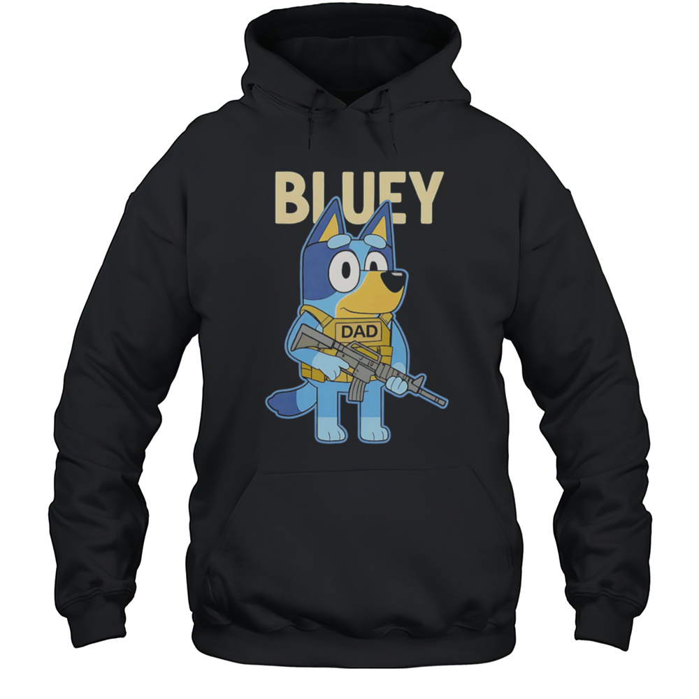 Bluey Military Tactical Dad Shirt Unisex Hoodie