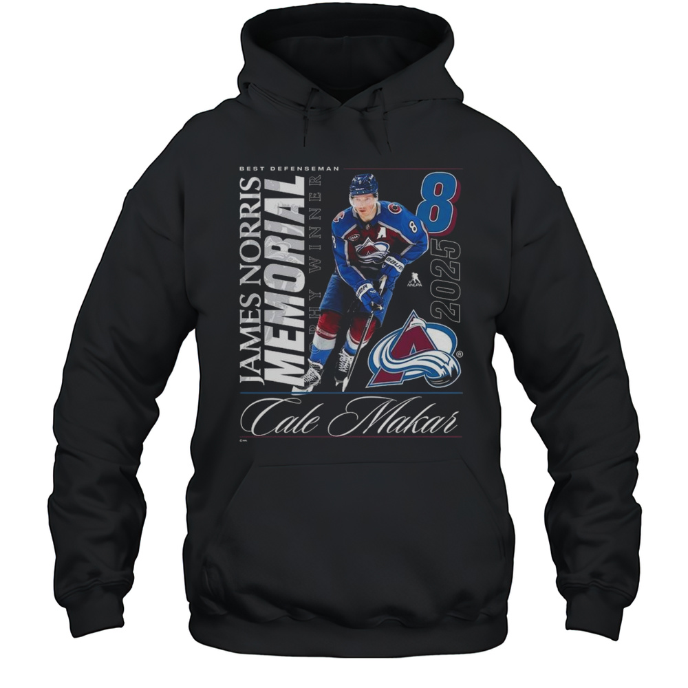 Cale Makar Colorado Avalanche 2025 Norris Trophy Winner Shirt Unisex Hoodie