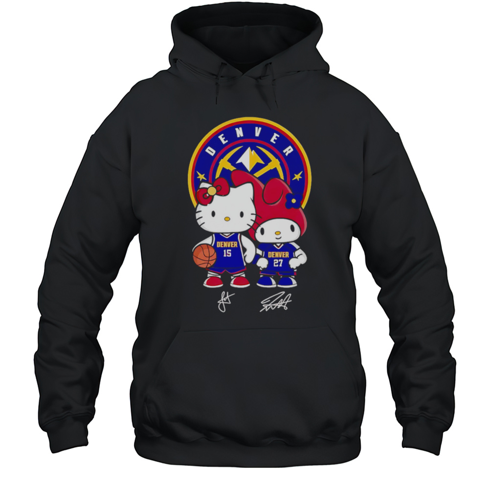 Denver Nuggets Jokic And Murray Hello Kitty Signature Shirt Unisex Hoodie