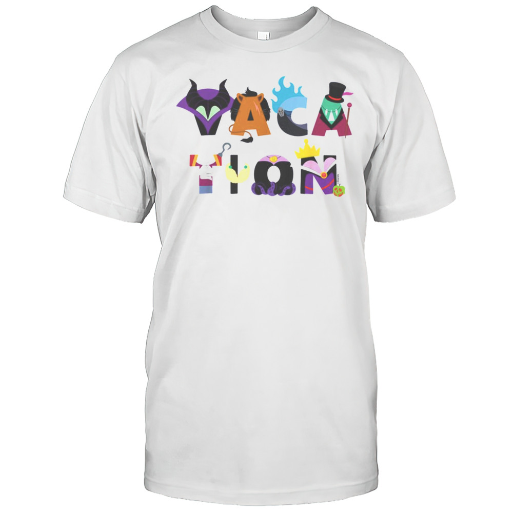 Disney Villains Vacation Big Character Letters Disney Trip T Shirt