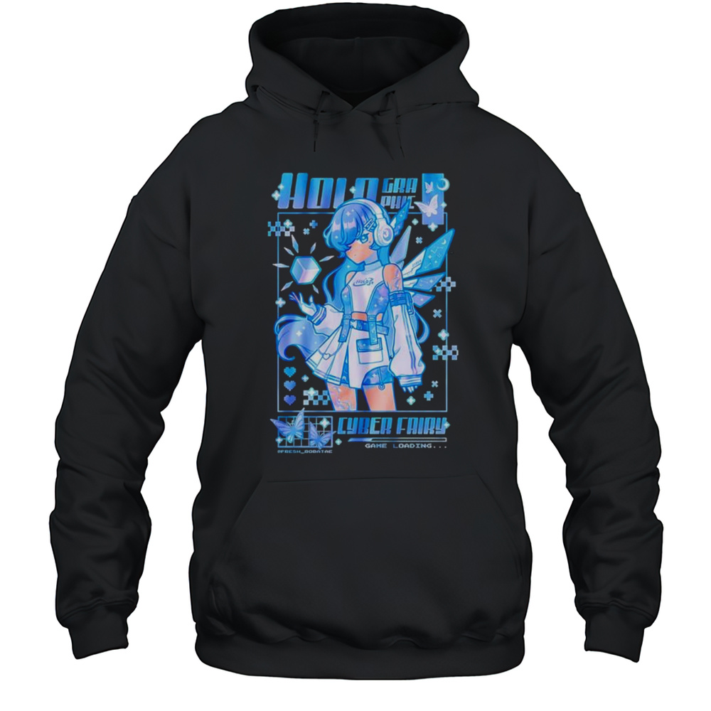 Holographic Cyber Fairy Game Loading Shirt Unisex Hoodie