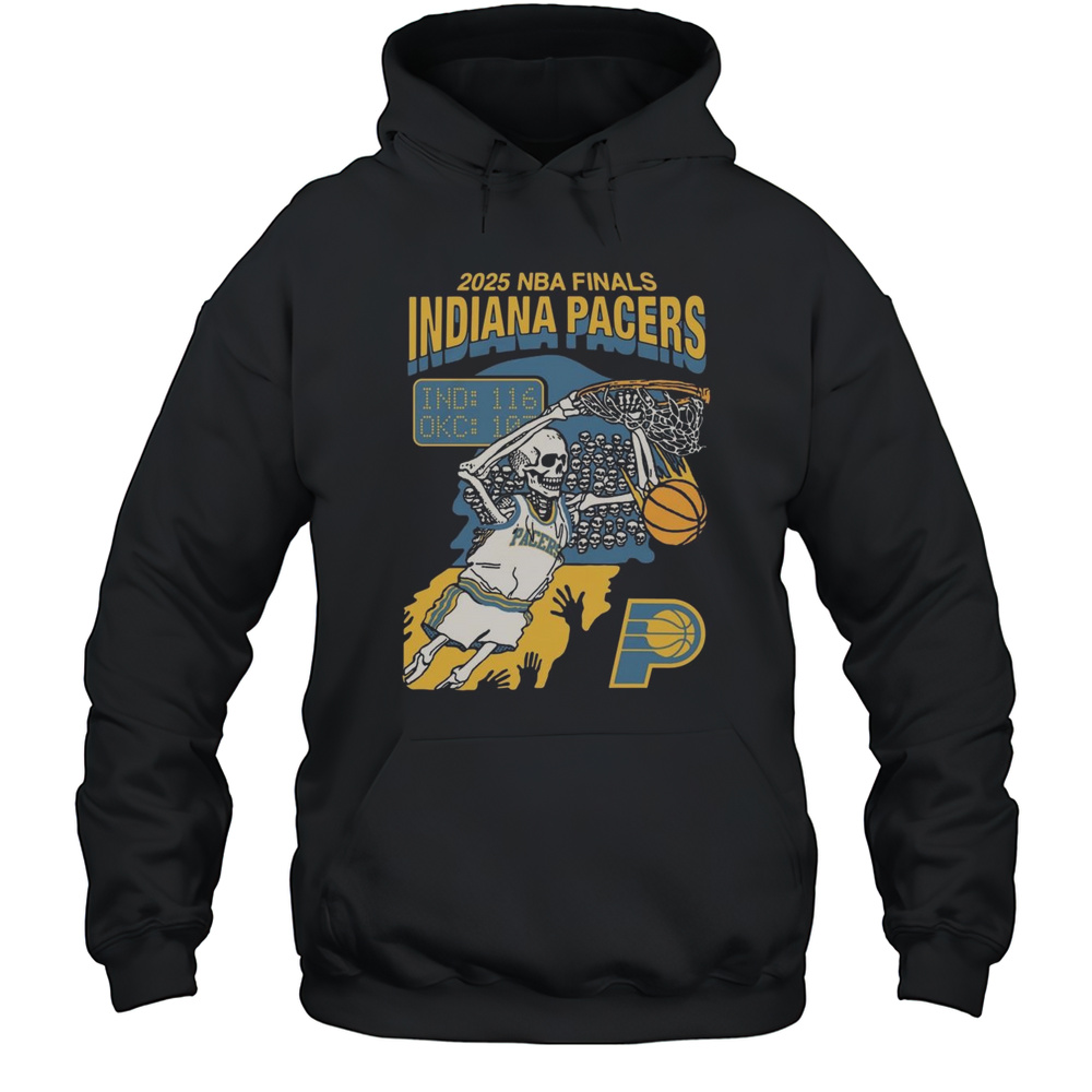 Indiana Finals 2025 Skeleton Basketball Shirt Unisex Hoodie