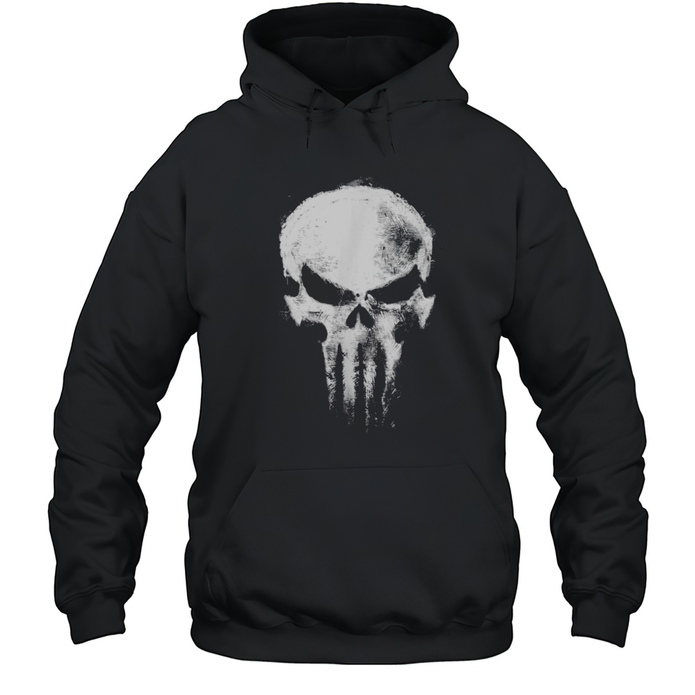 Marvel Daredevil Born Again The Punisher Grunge Style Skull T Shirt Unisex Hoodie