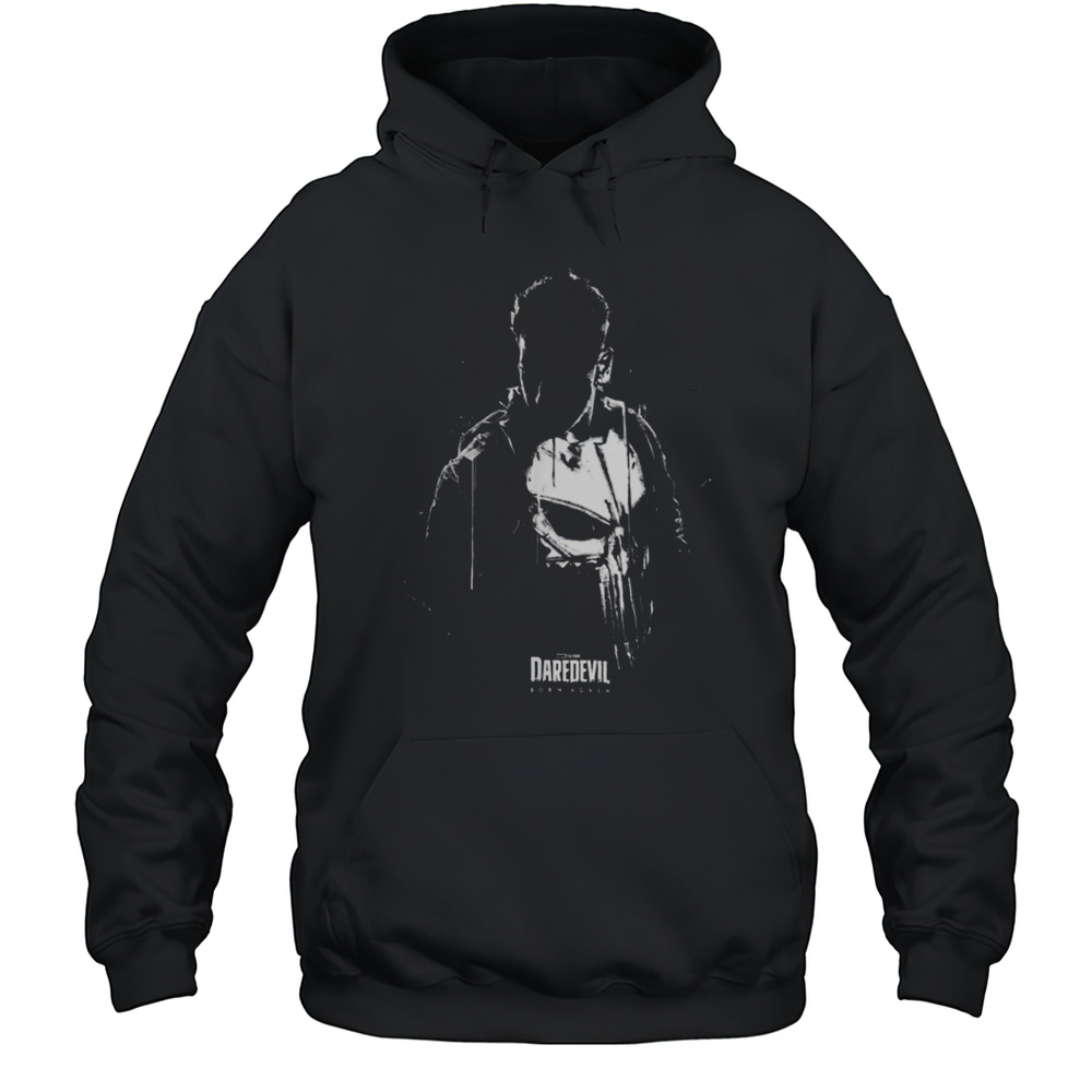 Marvel Daredevil Born Again The Punisher Silhouette T Shirt Unisex Hoodie
