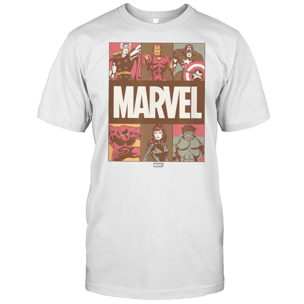Marvel Fall Color Grid T Shirt