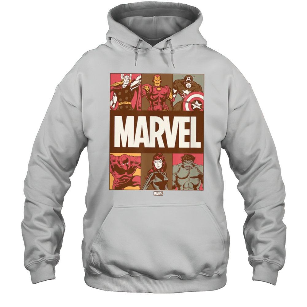Marvel Fall Color Grid T Shirt Unisex Hoodie