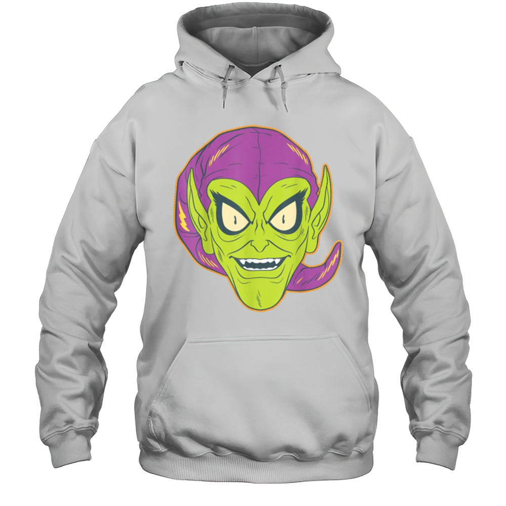Marvel Green Goblin Halloween Retro Vintage Mask Costume T Shirt Unisex Hoodie