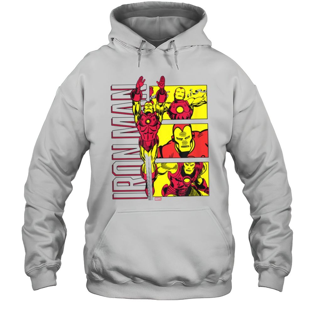 Marvel Iron Man Stylized Grid T Shirt Unisex Hoodie
