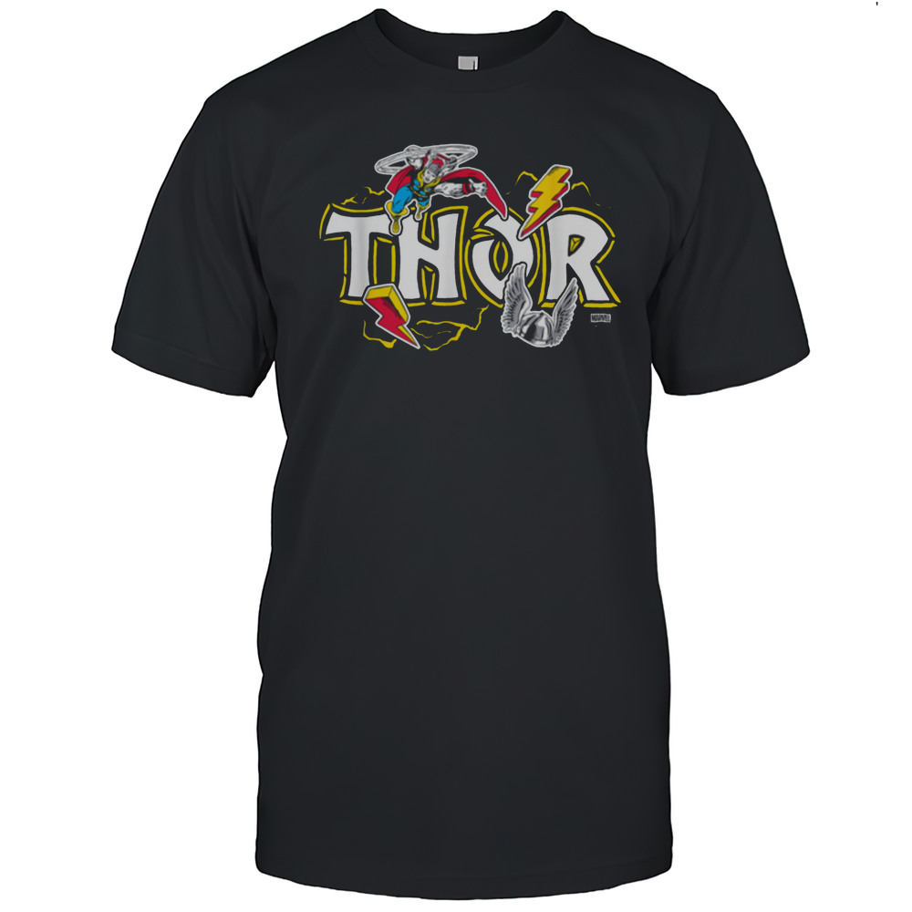 Marvel Thor Dimensional Sticker Motive T Shirt