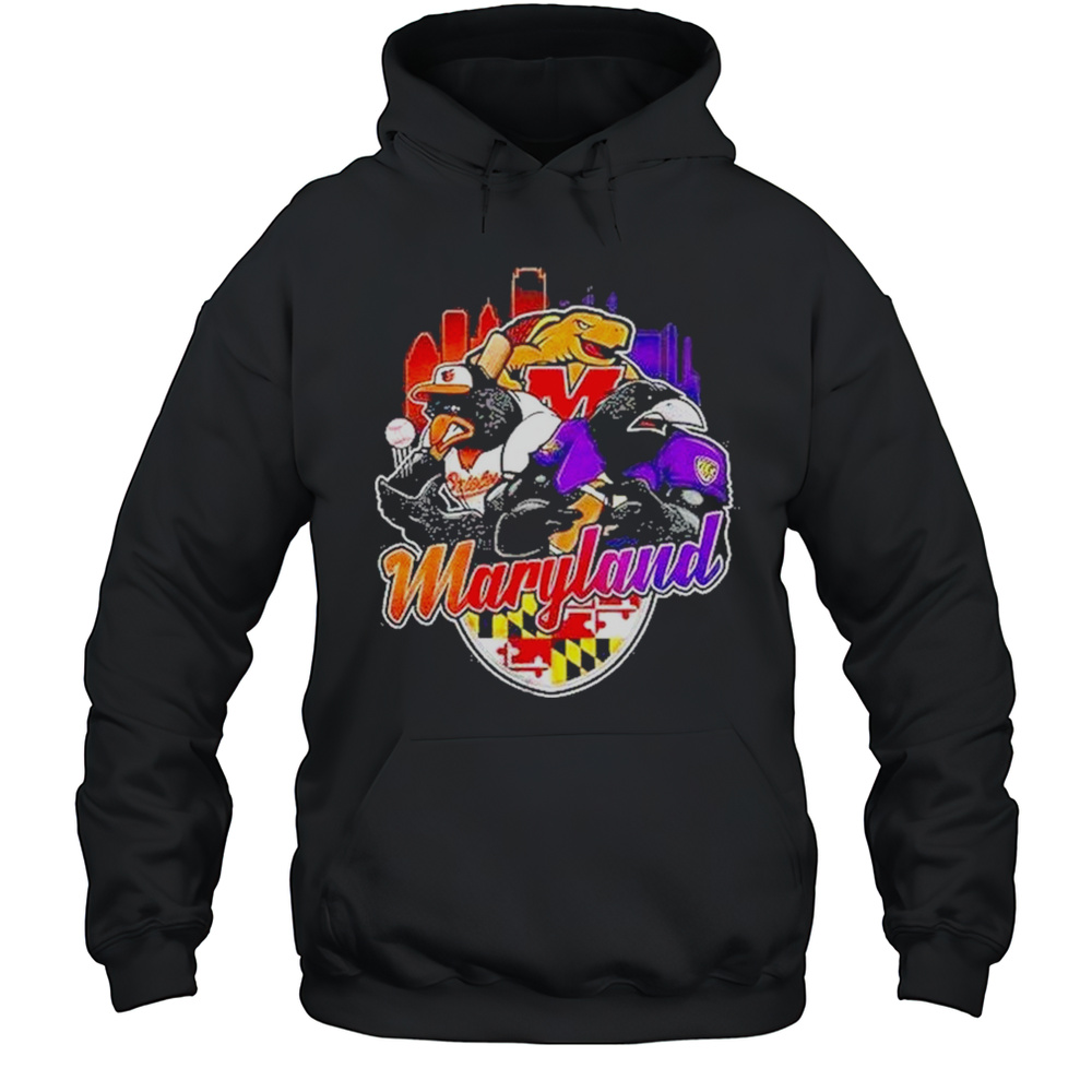 Maryland Sports Team Mascot Shirt Unisex Hoodie