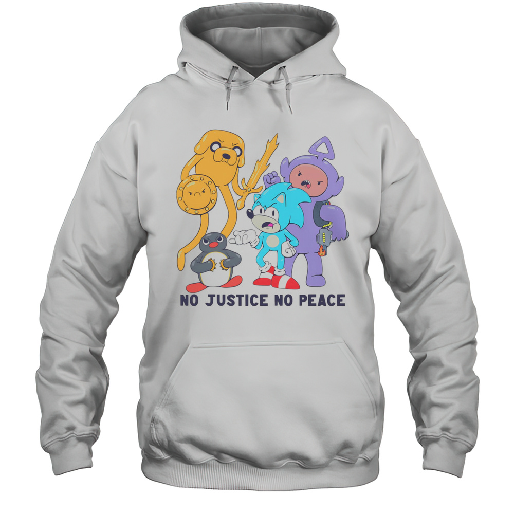 No Justice No Peace Cartoon Shirt Unisex Hoodie