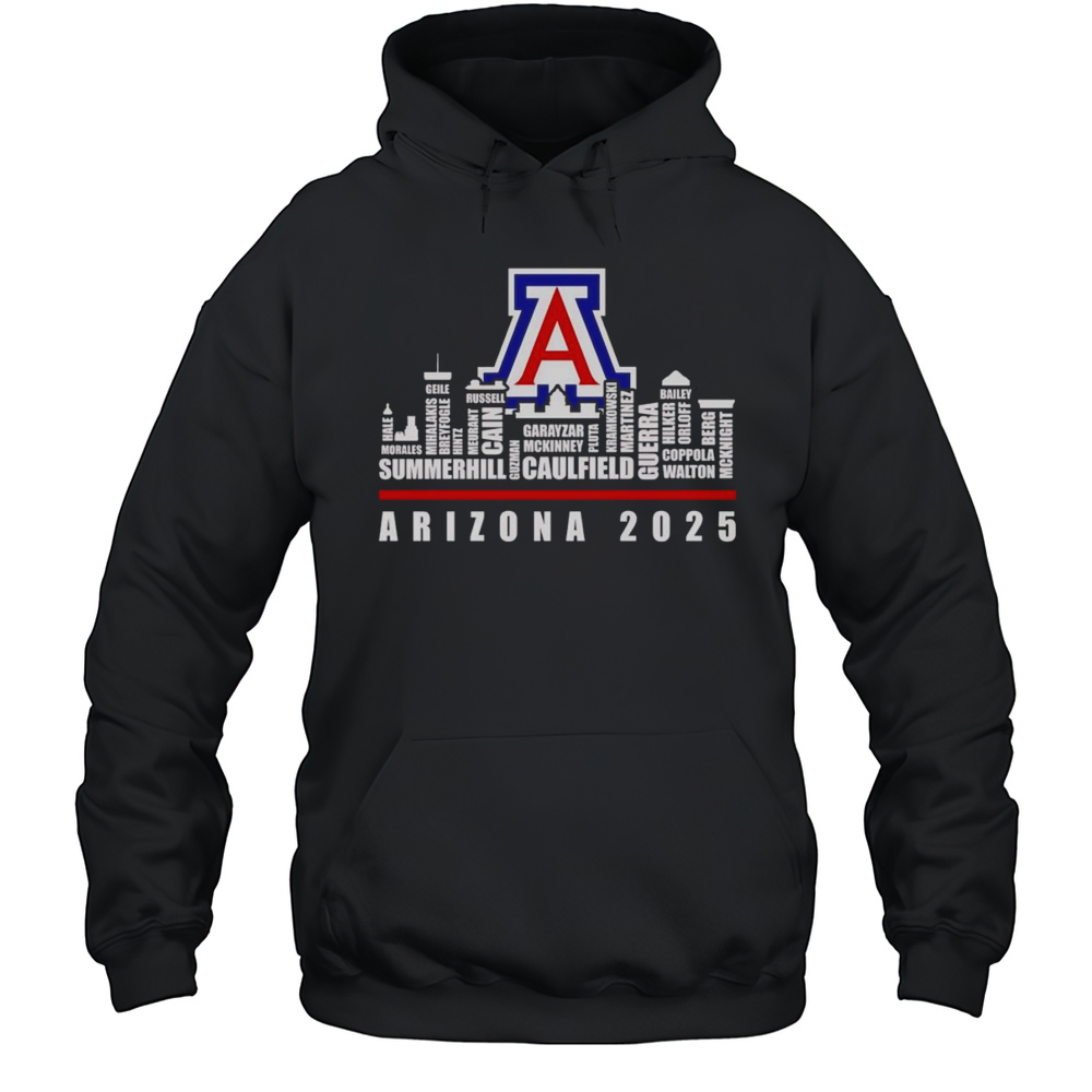 Skyline Name Arizona Wildcats 2025 Shirt Unisex Hoodie