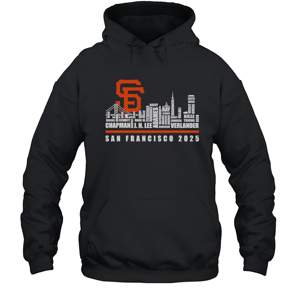Skyline Name San Francisco Giants 2025 Shirt Unisex Hoodie