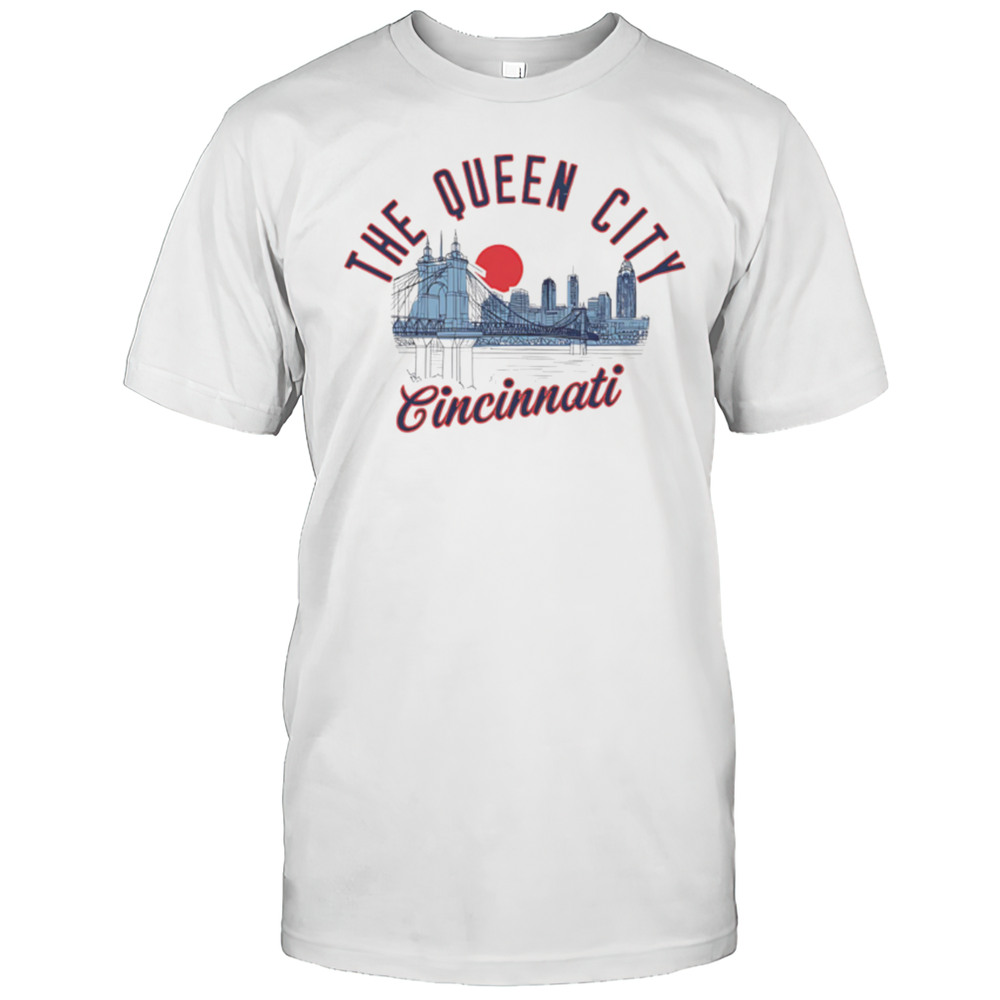 The Queen City Cincinnati Skyline Sunset Shirt